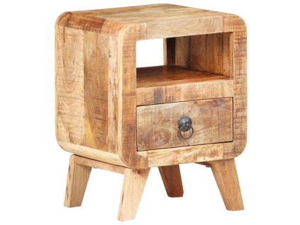 Noční stolek 30 x 30 x 41 cm hrubé mangovníkové dřevo 321616