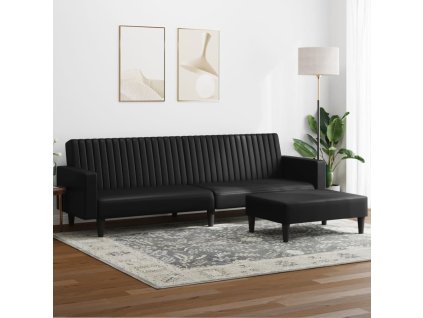 2dílná sedací souprava černá umělá kůže 3216288