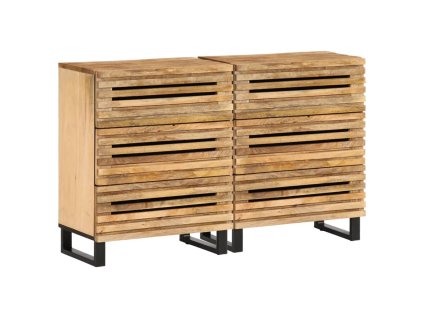 Příborníky 2 ks 60x34x75 cm masivní hrubé mangovníkové dřevo 3217078