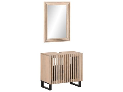 2dílná koupelnová sestava masivní mangovníkové dřevo 3217100