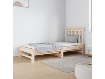 Výsuvná postel 2x (90 x 190) cm masivní borovice 3124757