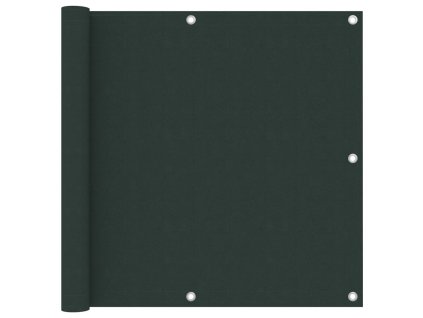 Balkónová zástěna tmavě zelená 90 x 600 cm oxfordská látka 135003