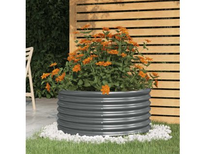 Zahradní truhlík pozinkovaná ocel 80x80x36 cm antracitový 318856