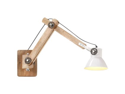 Nástěnná lampa industriální styl bílá kulatá E27 320578