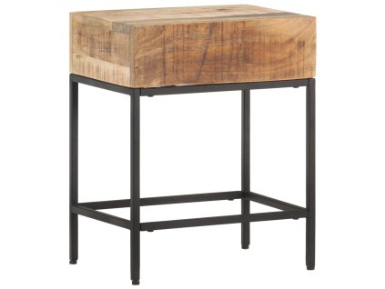 Odkládací stolek 40x30x50 cm masivní hrubé mangovníkové dřevo 320938