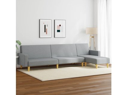 2dílná sedací souprava světle šedá textil 3216300