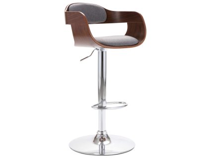 Barová židle překližka a šedý textil 287407