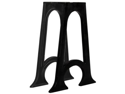 Nohy k jídelnímu stolu ve tvaru oblého písmene A 2 ks litinové 245429