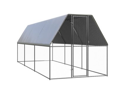 Venkovní klec pro kuřata 2 x 6 x 2 m pozinkovaná ocel 3154372