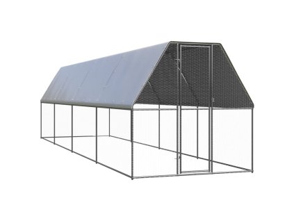 Venkovní klec pro kuřata 2x8x2 m pozinkovaná ocel 3154373