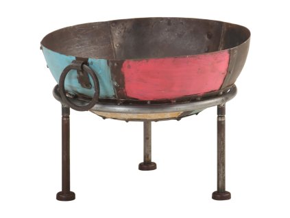 Pestrobarevná rustikální mísa na oheň Ø 40 cm železo 321945