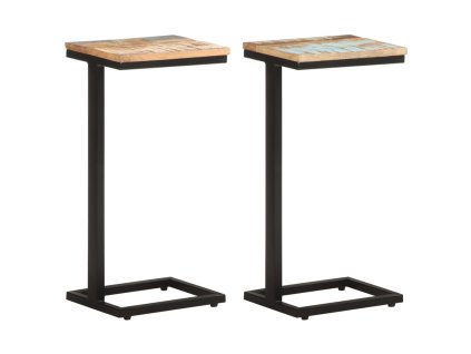 Odkládací stolky 2ks 31,5x24,5x64,5cm masivní recyklované dřevo 321972