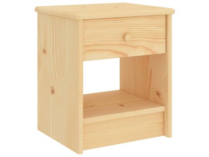 Noční stolek světlé dřevo 35 x 30 x 40 cm masivní borovice 322221
