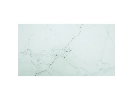 Stolní deska bílá 120x65 cm 8 mm tvrzené sklo mramorový design 322260