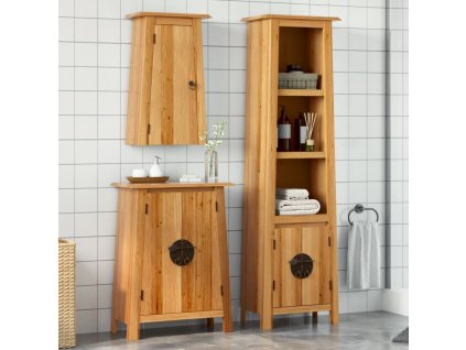 3dílná koupelnová sestava masivní borové dřevo 3223455