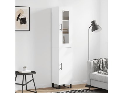 Skříň highboard bílá 34,5 x 34 x 180 cm kompozitní dřevo 3199193