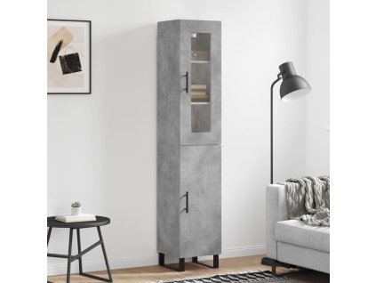 Skříň highboard betonově šedá 34,5x34x180 cm kompozitní dřevo 3199197