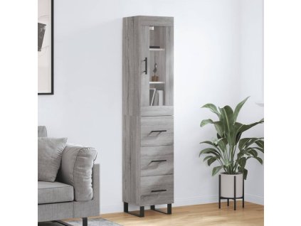 Skříň highboard šedá sonoma 34,5 x 34 x 180 cm kompozitní dřevo 3199263