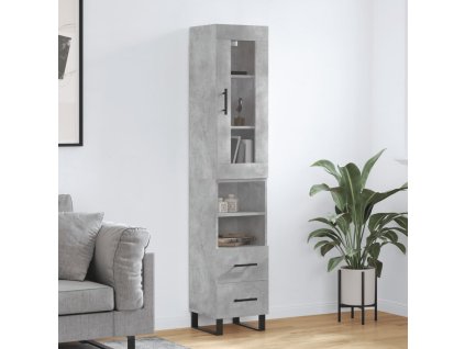 Skříň highboard betonově šedá 34,5x34x180 cm kompozitní dřevo 3199325