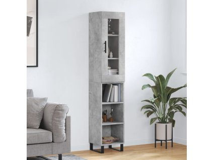 Skříň highboard betonově šedá 34,5x34x180 cm kompozitní dřevo 3199389