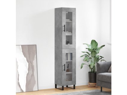 Skříň highboard betonově šedá 34,5x34x180 cm kompozitní dřevo 3199453