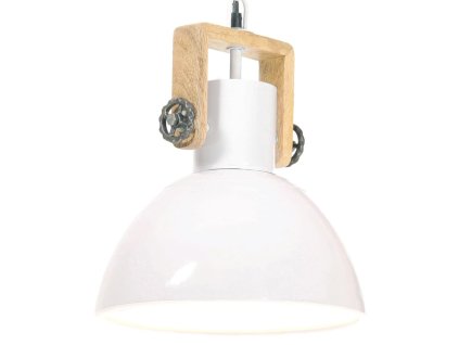 Industriální závěsné svítidlo 25 W bílé kulaté 30 cm E27 320539