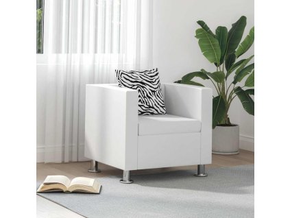 vidaXL Křeslo bílé umělá kůže 242213