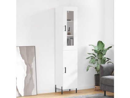 Skříň highboard bílá 34,5 x 34 x 180 cm kompozitní dřevo 3199177