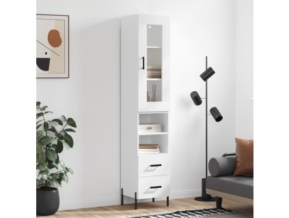 Skříň highboard bílá 34,5 x 34 x 180 cm kompozitní dřevo 3199305