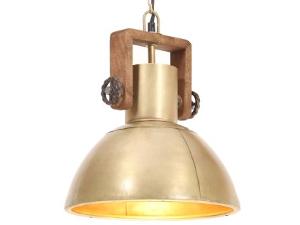Industriální závěsné svítidlo 25 W mosazné kulaté 30 cm E27 320533