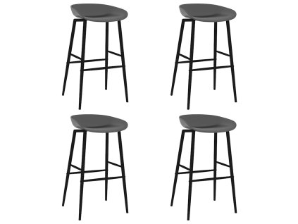 Barové židle 4 ks šedé 248169