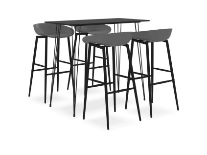 5dílný barový set černo-šedý 3057383