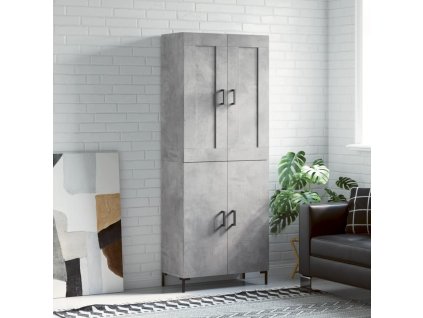 Skříň highboard betonově šedá 69,5x34x180 cm kompozitní dřevo 3199557
