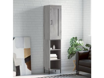 Skříň highboard šedá sonoma 34,5 x 34 x 180 cm kompozitní dřevo 3200335
