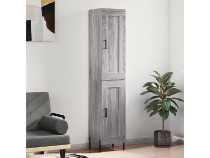 Skříň highboard šedá sonoma 34,5 x 34 x 180 cm kompozitní dřevo 3200463