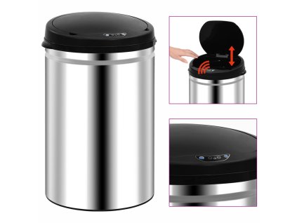 Odpadkový koš s automatickým senzorem 30 l nerezová ocel 322692