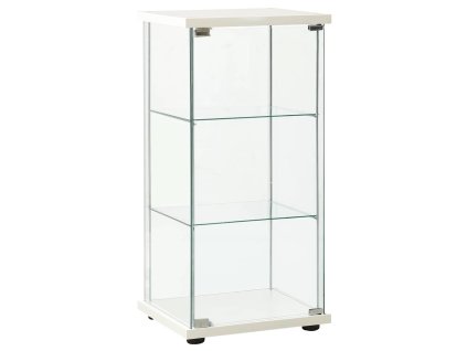 Úložná skříňka tvrzené sklo bílá 322797