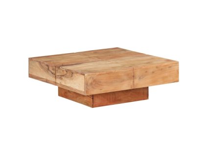 Konferenční stolek 80 x 80 x 28 cm masivní akáciové dřevo 323593
