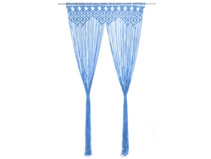 Macramé závěs modrý 140 x 240 cm bavlna 323989