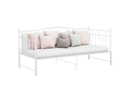 Rám vysouvací postele/pohovky bílý kovový 90 x 200 cm 324783