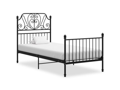 Rám postele černý kov 90 x 200 cm 324841