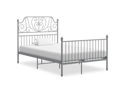 Rám postele šedý kov 120 x 200 cm 324849