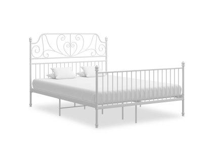 Rám postele bílý kov 160 x 200 cm 324854
