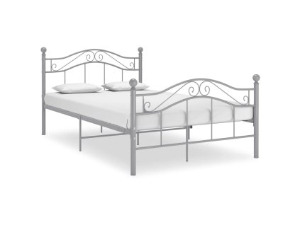 Rám postele šedý kov 120 x 200 cm 324996