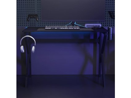 Herní stůl s nohami ve tvaru K černý 110 x 60 x 75 cm 325402