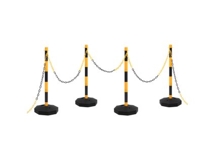 Sada sloupků s 10m plastovým řetězem 150957