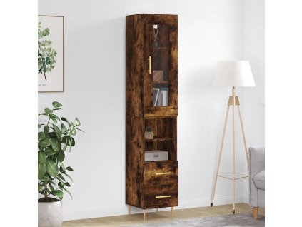 Skříň highboard kouřový dub 34,5 x 34 x 180 cm kompozitní dřevo 3199294