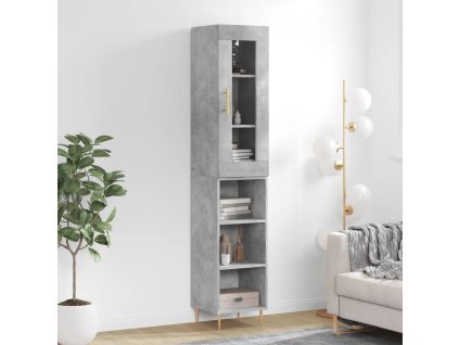 Skříň highboard betonově šedá 34,5x34x180 cm kompozitní dřevo 3199357