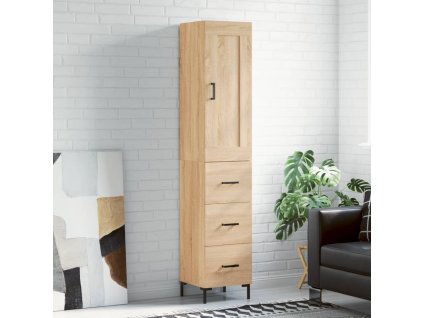 Skříň highboard dub sonoma 34,5 x 34 x 180 cm kompozitní dřevo 3200196