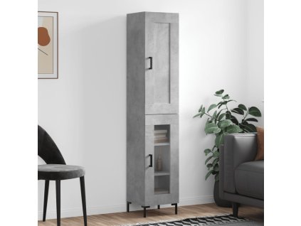 Skříň highboard betonově šedá 34,5x34x180 cm kompozitní dřevo 3200389